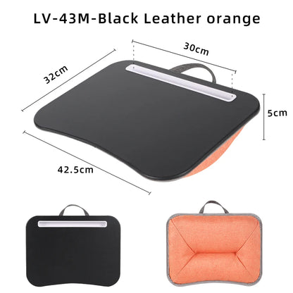 MUMUCC Multifunctional Laptop Desk With Cushion and Filled with Foam Particles, Small Pillow Table, Hard Mouse Pad Large