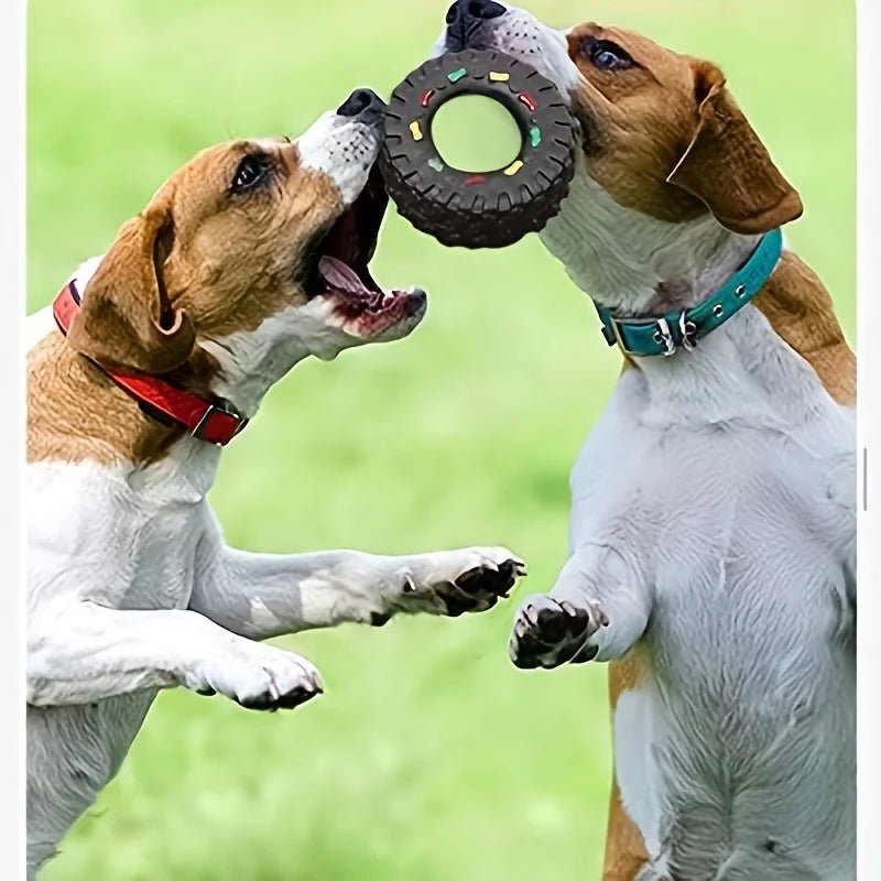 1pc Durable Dog Chew Wheel Toy Chew-Resistant Interactive Sound Teeth Training Supplies Suitable for Puppies Small Medium Dogs