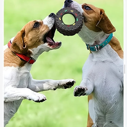 1pc Durable Dog Chew Wheel Toy Chew-Resistant Interactive Sound Teeth Training Supplies Suitable for Puppies Small Medium Dogs