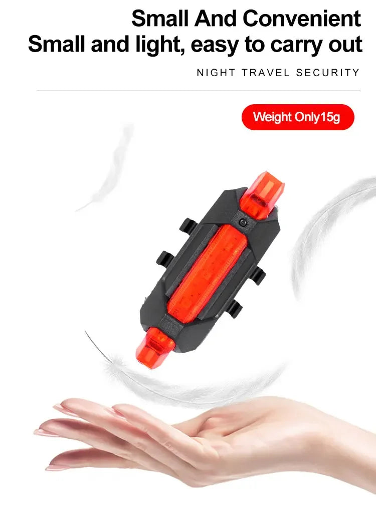 USB Rechargeable Bicycle Lights Bike Safety Warning Lamp Outdoor Waterproof Cycling Flashlight For Mountain And Road Bikes