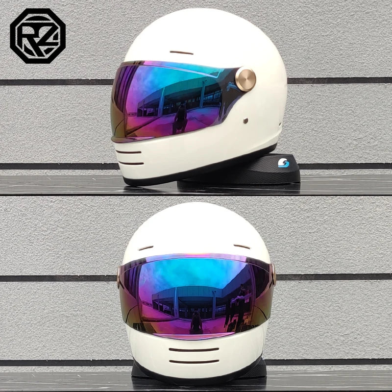 ORZ motorcycle helmet retro cruise full helmet personalized ghost knight helmet ABS material