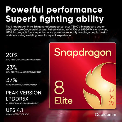 nubia Z80 Ultra 5g Smartphone Global Version Snapdragon 8 Elite Gen 5 6.85'' 144Hz Oled Display 7200Mah 90W Fast Charging 64Mp