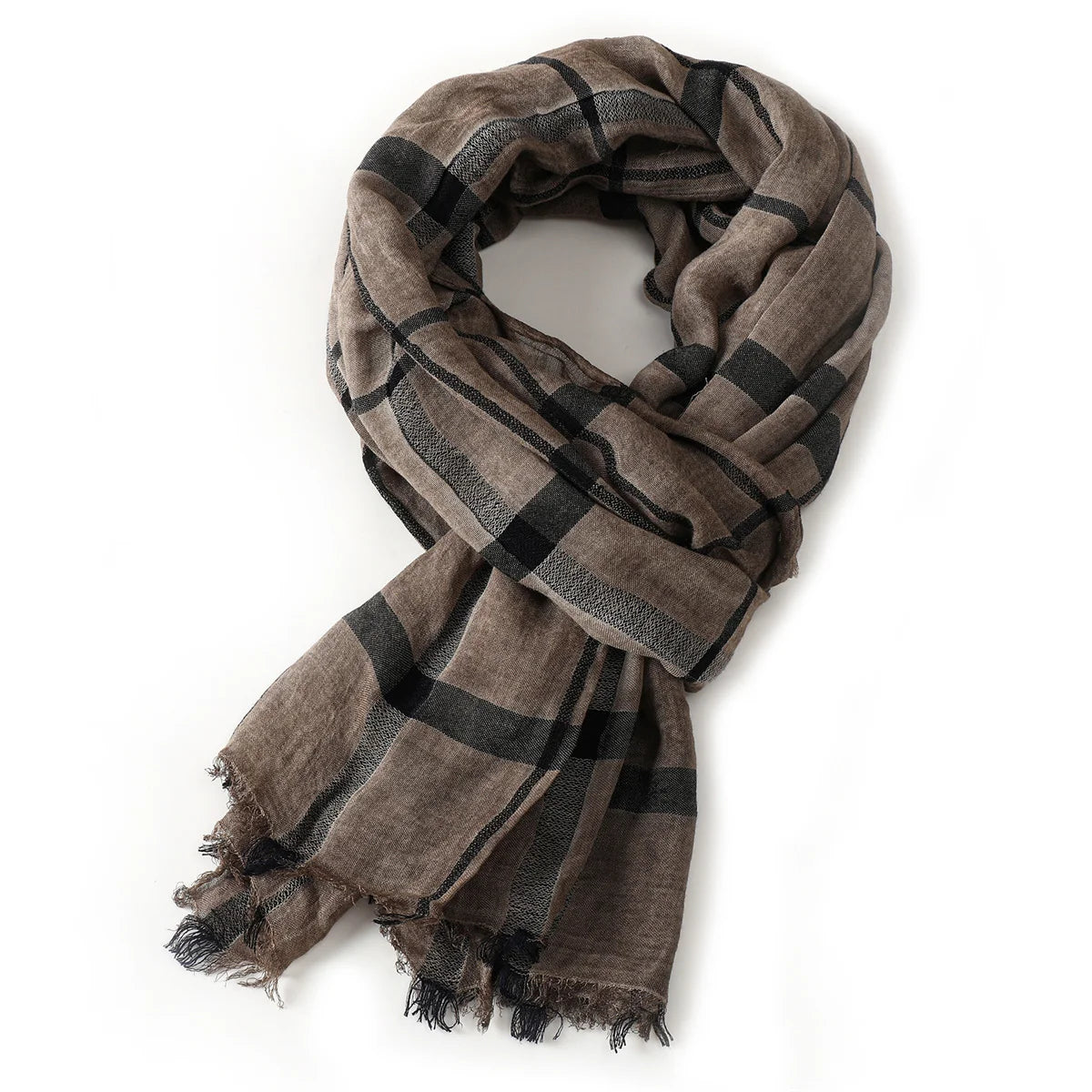 Fashion Plaid Cotton Linen Men Scarves Autumn Winter Warm Men's Scarf Short Tassel Bufanda Male Accessories Pashmina Shawl