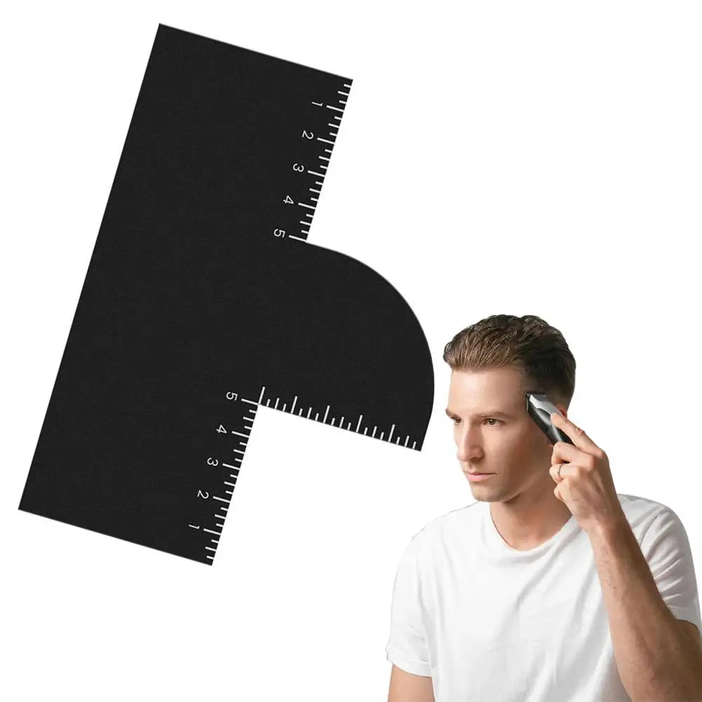 1/2Pcs Men Hair Styling Template Barber Haircut Card with Measurement Indicator Men Hairline Beard Lineup Guide Haircut Template