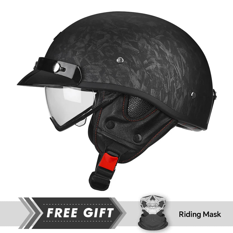 New Arrivals Retro Half Face Motorcycle Helmet DOT ECE Half Motorbike Helmets Men Women Unisex Low Profile Half Helm