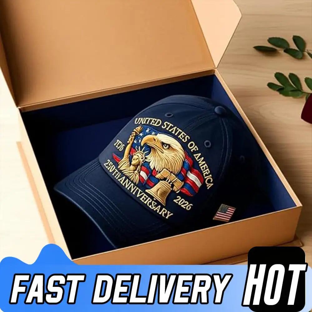 Men Women Baseball Caps US 250th Anniversary Cap Adjustable Retro Washed Patriotic Cap US 250th Anniversary Sports Trucker Hat