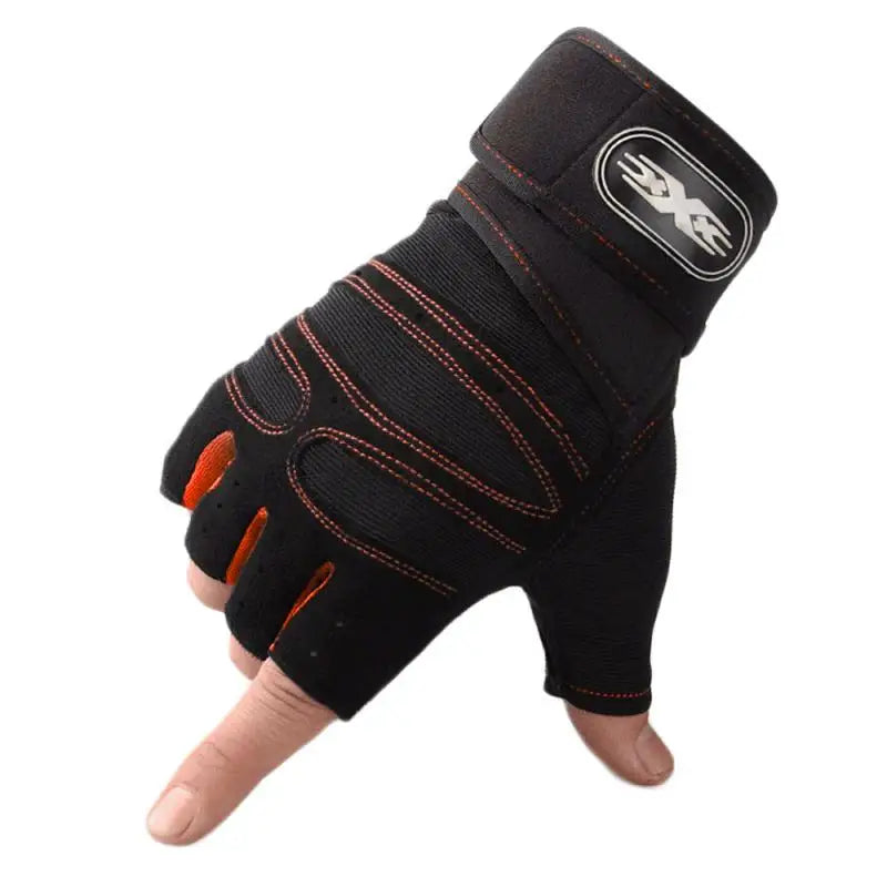 Gym Sport Gloves Fitness Weight Lifting Wristband Half Finger Gloves Outdoor Cycling Hiking NonSlip Glove Body Building Training