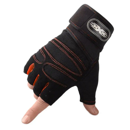 Gym Sport Gloves Fitness Weight Lifting Wristband Half Finger Gloves Outdoor Cycling Hiking NonSlip Glove Body Building Training