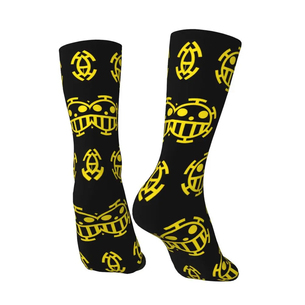 Fashion Men's Socks Harajuku Tony Tony Choppers Sock Luffys Zoros Trafalgar Law Anime Women's Socks Spring Summer Autumn Winter