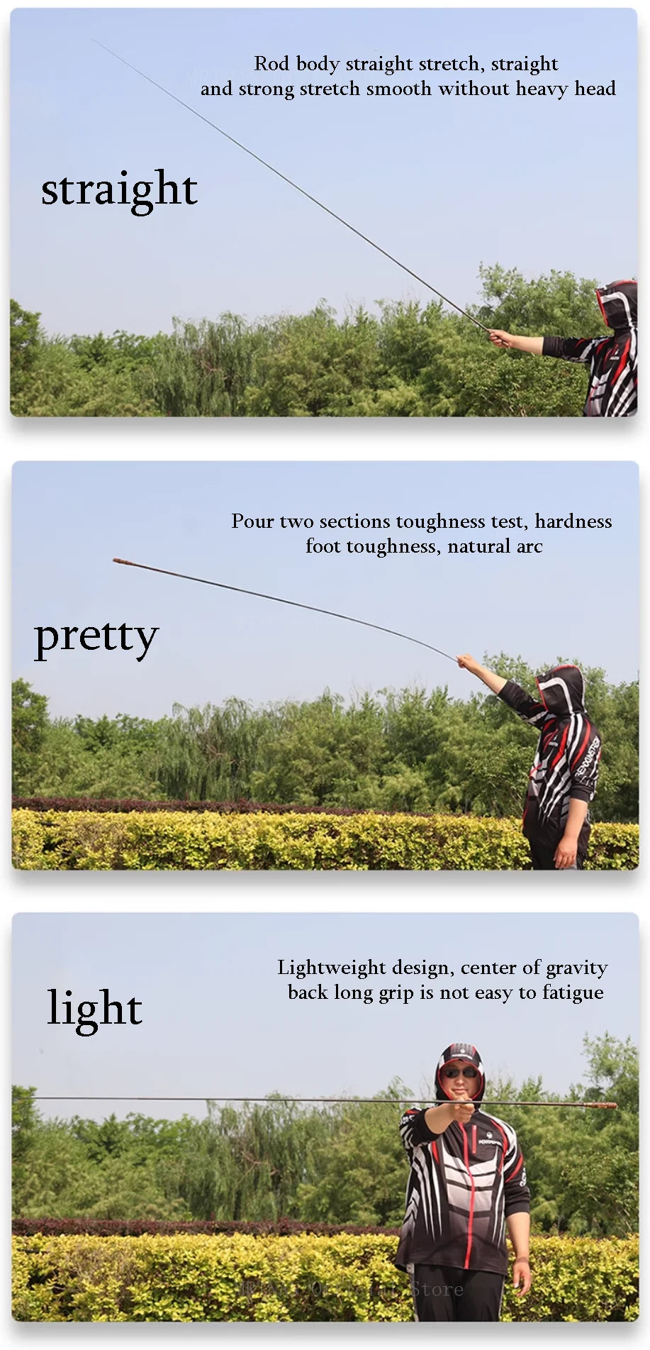 1.8M-4.5M Ultralight Telescopic Fishing Rod Travel SuperHard Stream Lake Hand Pole Carp Feeder Portable Fishing Rods