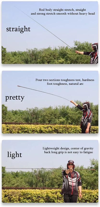 1.8M-4.5M Ultralight Telescopic Fishing Rod Travel SuperHard Stream Lake Hand Pole Carp Feeder Portable Fishing Rods