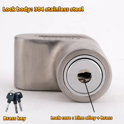 Falante Stainless Steel 304 Material Motorcycle Roulette Lock Bicycle Mountain bike stroller Scooter brake Disc Lock 2032 2034