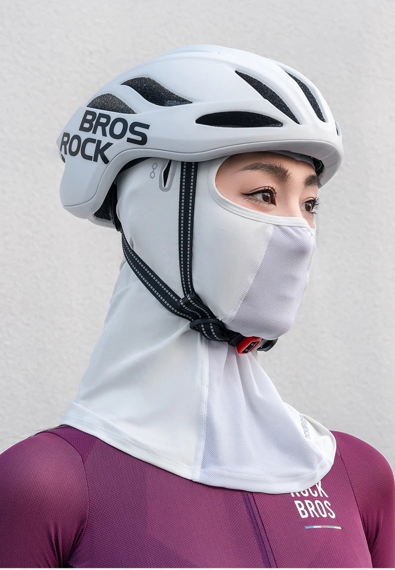 ROCKBROS Ice Silk Cycling Face Mask Cover Summer Breathable Cool Sports Bike Balaclava Anti-UV Cap Riding Headgear Cycling Masks