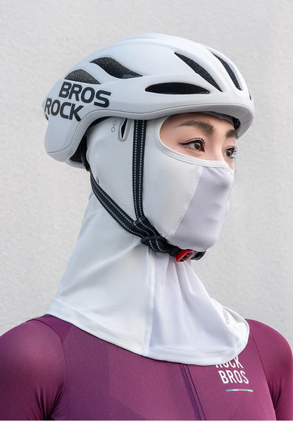 ROCKBROS Ice Silk Cycling Face Mask Cover Summer Breathable Cool Sports Bike Balaclava Anti-UV Cap Riding Headgear Cycling Masks