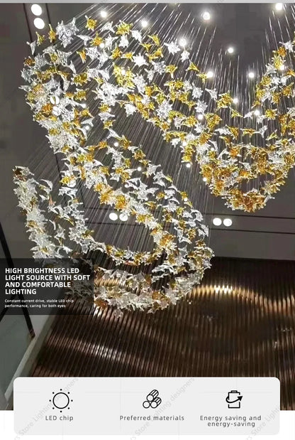 Customizable Luxury Chandeliers for Living Room Villas Hotel Decoration Pendant Light Dining Room Light Chandelier Hotel Lobby