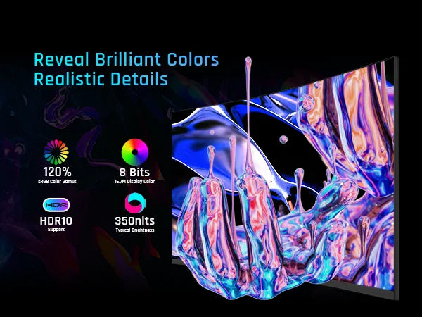 KTC 32 Inch Curved Monitor VA 1500R, 2K QHD 1440P@180Hz Gaming Monitor, 1ms MPRT, FreeSync Premium, G-Sync, HDR10, 122%sRGB, VES