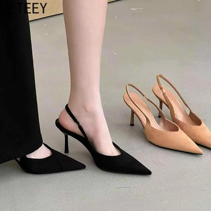 2025 Summer Leopard High Heel Women Sandals Fashion Pointed Toe Shoes Design Style Banquet Party Sandals Shoes
