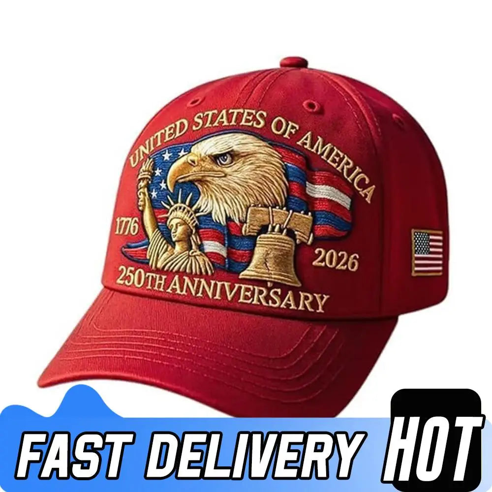 Men Women Baseball Caps US 250th Anniversary Cap Adjustable Retro Washed Patriotic Cap US 250th Anniversary Sports Trucker Hat