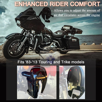 1993-2013 ABS Lower Vented Leg Fairings Motorcycle Vivid Black Warmers Glove Box For Harley Touring Electra Glide Road King FLTR