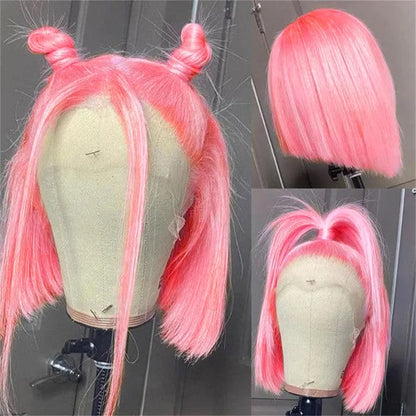 Soft Hair13x4 Straight Synthetic Lace Front Wig for Women Ombre Platinum Blonde Ash Roots Glueless Heat Resistant Fiber Hair Wig