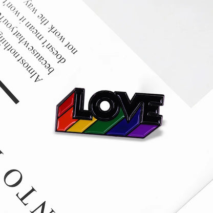 LGBT Gay Pride Rainbow Flag Heart Enamel Pins Fashion Lapel Metal Badges Backpack Brooches Proudly Go Purride Pin Wholesale
