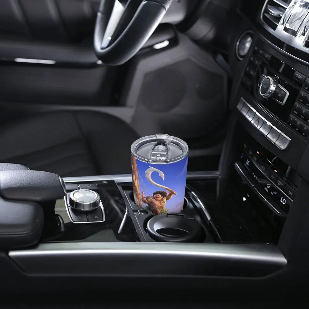 Moana and Pua Cartoon Movie Insulated Tumbler with Straws Stainless Steel Coffee Mugs Double Wall Car Bottle Cups 20oz