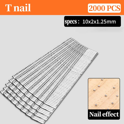4 In 1 Manual Nailing Gun Construction Stapler Air Nail Woodworking Special Staple Book Household DIY with 800 Staple