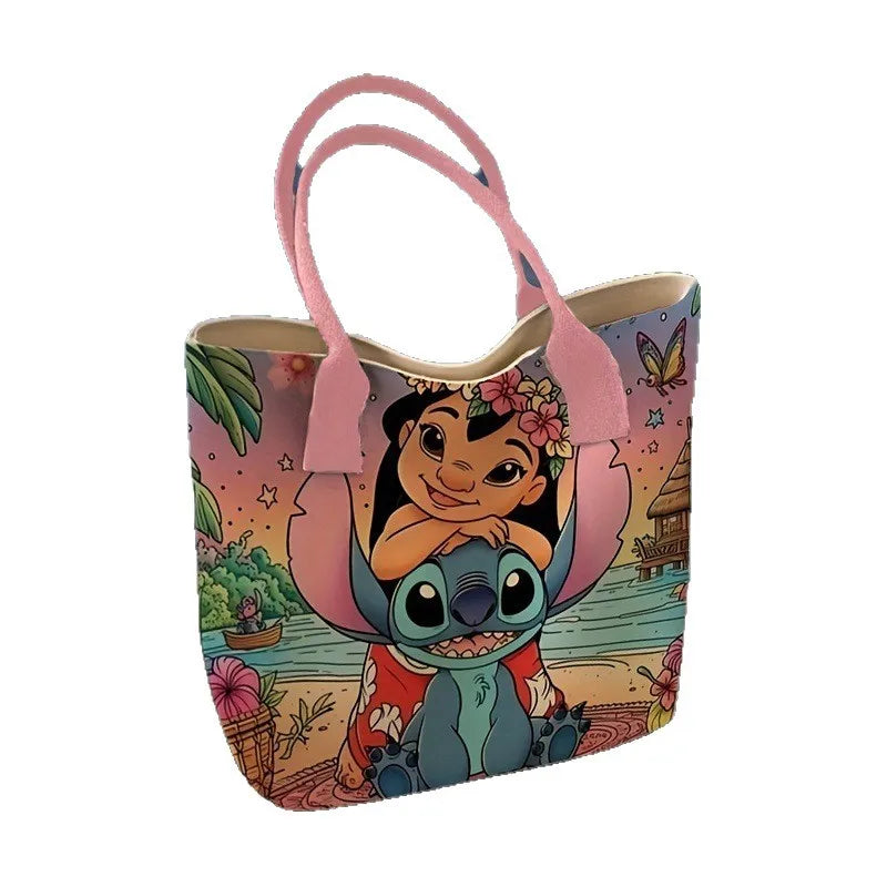 New Creative Cartoon Design Shoulder Bag  Cute Stitch Shoulder Bag Large Outdoor Leisure Fashion Bag Ladies Handbag