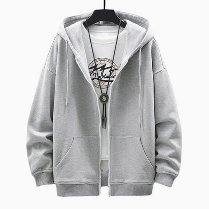 Women Solid Hoodies Coat Harajuku Basic Long Sleeve Spring Autumn Loose Zip Up Casual Oversized Sweatshirts Jacket with Pocket