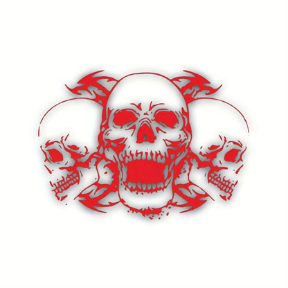 4PCS/SET Trendy Skull Trio Sticker, Eye - catching Gothic Design for Vehicle & Gadget Customization