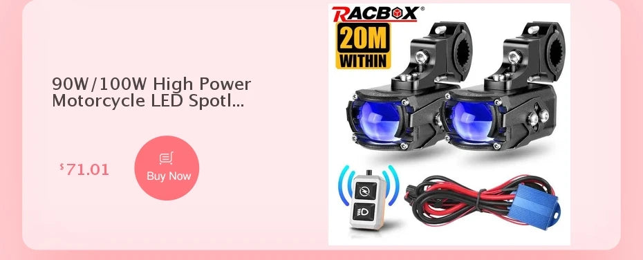 Motorcycle LED Spot Driving Light Dual Color Headlight Auxiliary Spotlight Lamp ATV Scooter Moto Fog Light for Honda Kawasaki