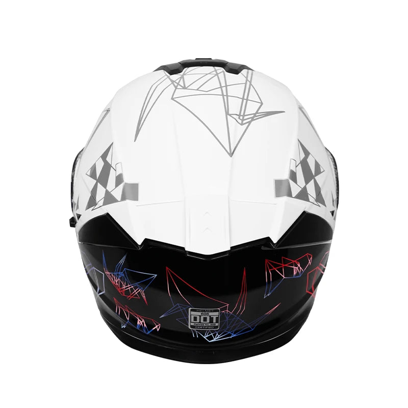 Personalized off-road motorcycle helmet with stylish dual lenses for both genders, DOT-certified and ABS material