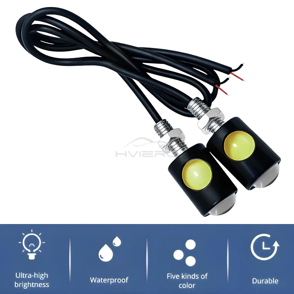 1/2/4/10pc Car Motorcycle Eagle Eye Led Daytime Running Light Super Bright Turn Signal License Plate Tail Reverse Clearance Lamp