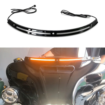 Motorcycle Windshield Trim Light With Gentle Grow For Harley Davidson Touring 2014-2023 Aluminum Alloy