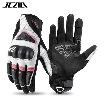 Unisex Goatskin Leather Riding Sports Biker Motorcycle Gloves Knuckle Mitten Men's Motocross Glove motogp Accessories for Summer