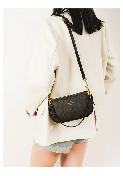 Classic Vintage Ladies Crossbody Handbag High-End Women's Underarm Shoulder Bag Elegant Designer Leather Messenger Bag For Women