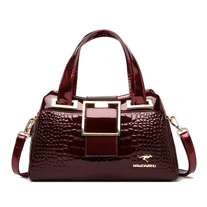 Women's Bag New Style Middle-aged Women's Bag Simple Trendy Single Shoulder Crossbody Bag Fashionable Elegant Handheld Mom Bag