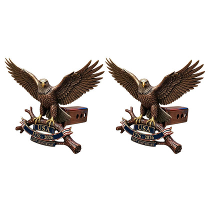 Patriotic Bald Eagle Hitch Cover USA 250th Anniversary Hitch Cover for Most Pickup Trucks SUVs and Campervans Vehicle Decoration