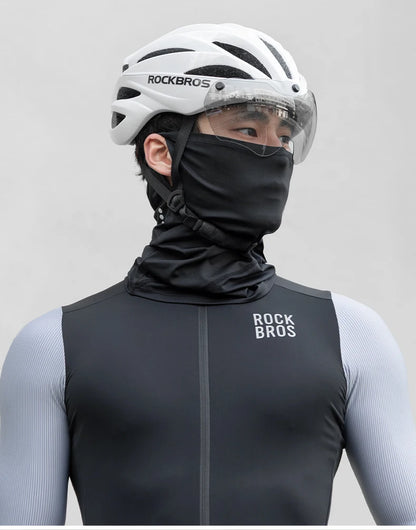 ROCKBROS Ice Silk Cycling Face Mask Summer Anti-UV Quick Dry Breathable Bike Scarf Mask  Fishing Riding Bandana Face Neck Cover