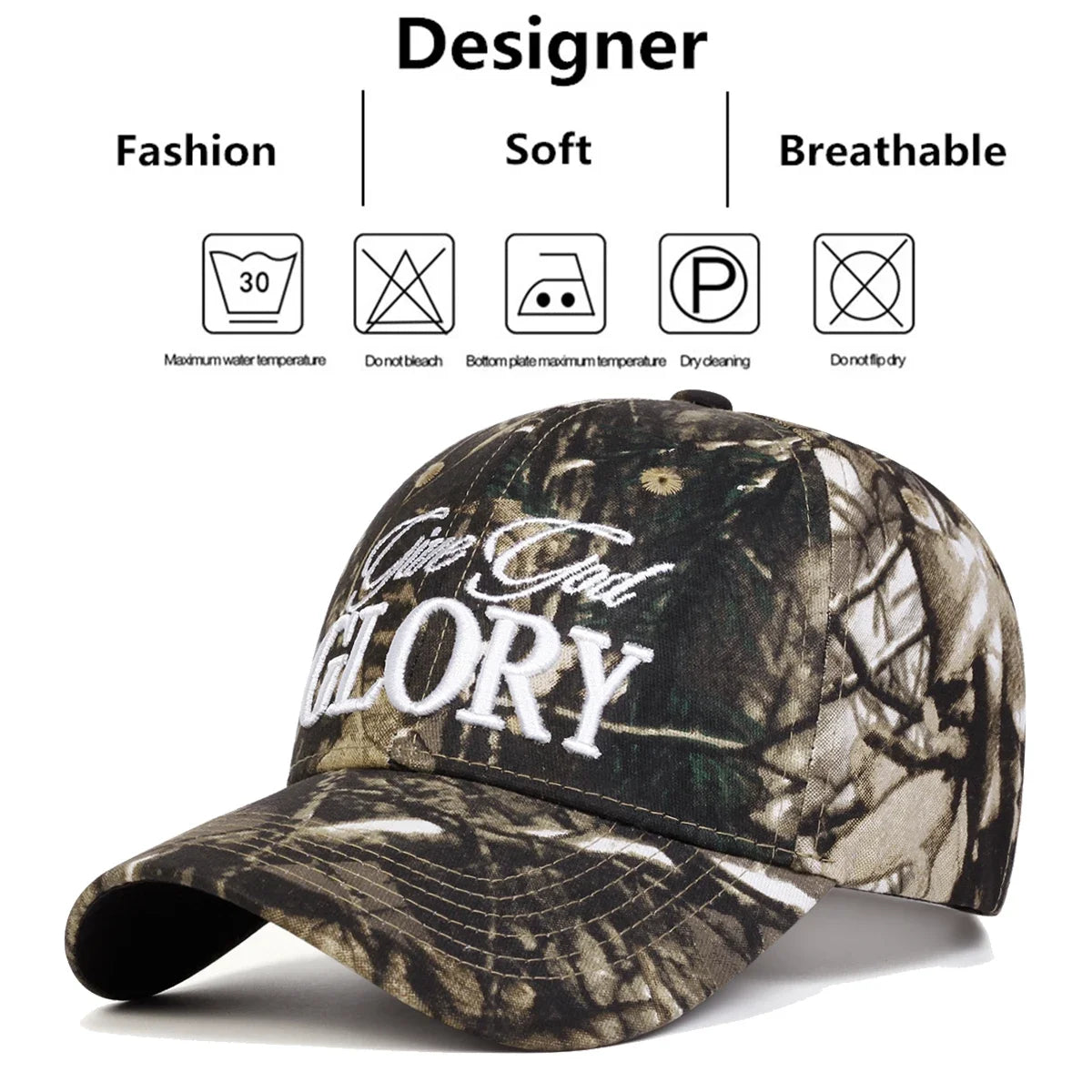 Unisex GIVE GOD GLORY Letter Embroidery Baseball Caps Spring and Autumn Outdoor Adjustable Casual Hats Sunscreen Hat Sports Cap