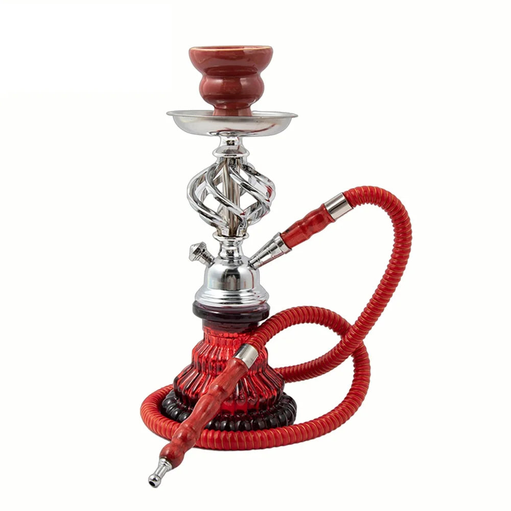 Glass Complete Shisha Hookah Set with Ceramic Bowl Tongs Hookah Hose Shisha Nargile Sheesha Narguile Chicha Water Pipe Hookah
