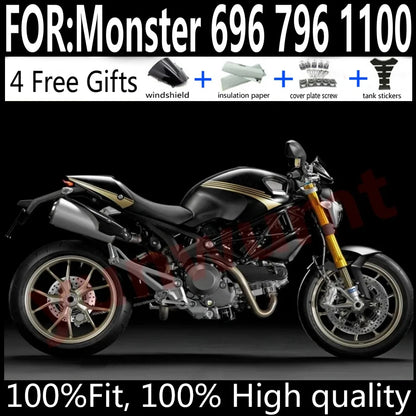 Ducati Monster 696 796 1100 Motorcycle Fairings Kit ABS Plastic Body Work Tank Cover Seat Cowl Full Set