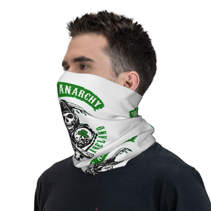 Custom 1 Percenter Essential Sons Bandana Neck Gaiter for Ski Camping Men Women Wrap Scarf TV Show Anarchy Headband Warmer