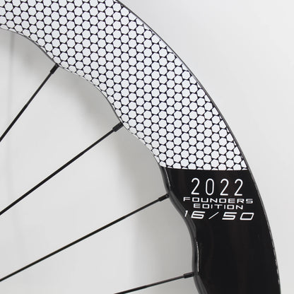 New 700C 65mm wave Road Bike UD Full Carbon Fibre Bicycle Thru Axle Center lock Disc brake Wheelset clincher tubeless rims 25mm