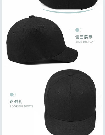 Short Brim Baseball Cap Small Head Women Flat Bill Sport Sun Hat Men Oversize Large Snapback Cap 52-54cm 55-57cm 58-60cm 61-63cm