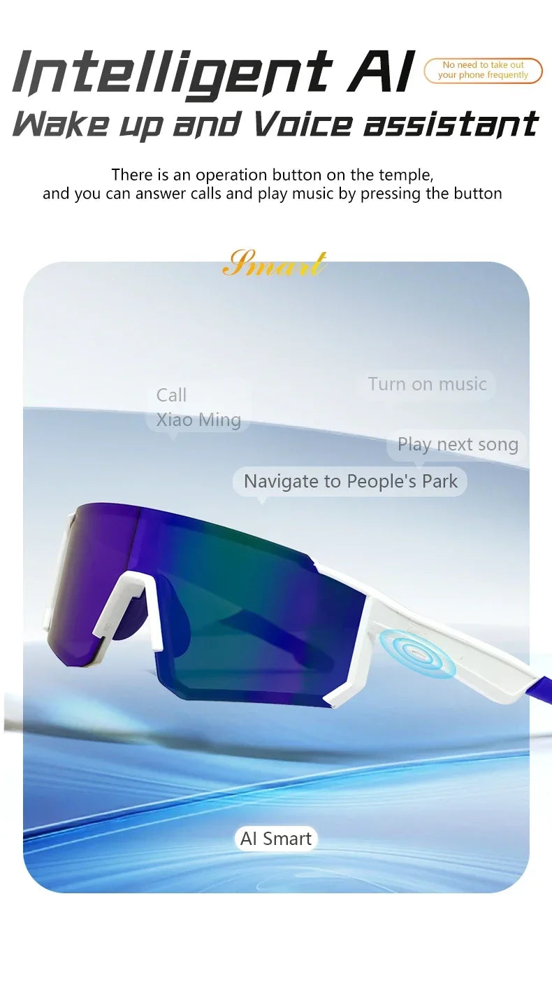 QY-Pro1 Bluetooth Smart Glasses AI Intelligent Translation Sunglasses Voice Remote Control Music Eyewear Waterproof Eyeglasses