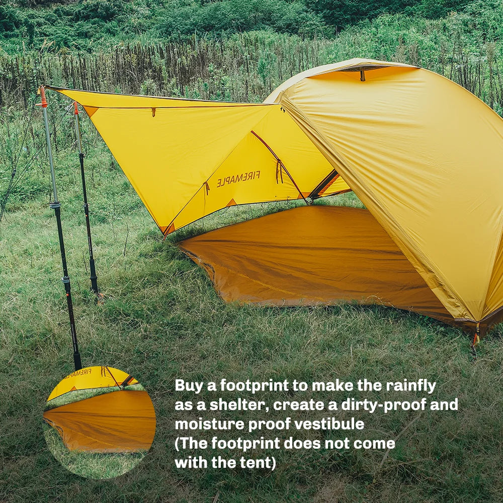 Fire-Maple Tropics Ultralight Backpacking Tent 2 Person 20D Waterproof Easy Setup Hiking Mountaineering Cycling Trekking 1.95KG