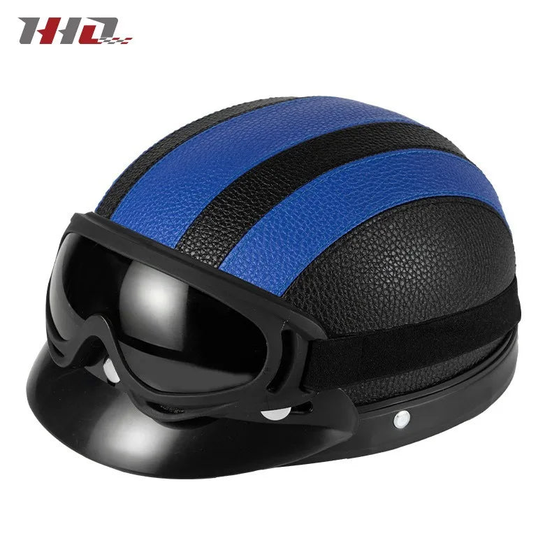New style safety helmet motorcycle headgear all seasons universal for men and women, warm in autumn and winter,retro half helmet