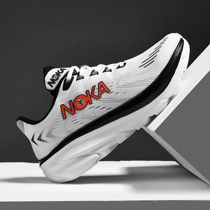 Men's Running Shoes Jogging Breathable Mesh Cushioning Non-Slip Outdoor Luxury Shoes Couple Trainer Race Sneakers Off-road Shoes