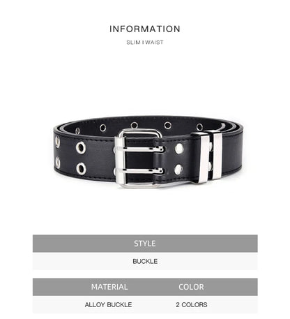 Fashion Alloy Women Belts Chain Luxury for Genuine Leather New Style Pin Buckle Jeans Decorative Ladies Retro Decorative Punk
